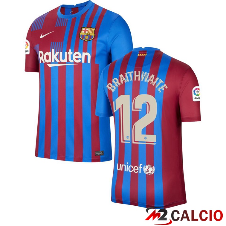 Maglia FC Barcellona (BRAITHWAITE 12) Prima Rosso/Blu 2021/2022
