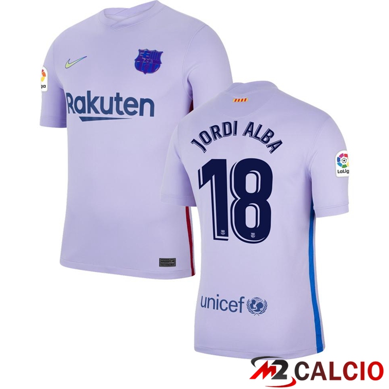 Maglia FC Barcellona (JORDI ALBA 18) Seconda Viola 2021/2022