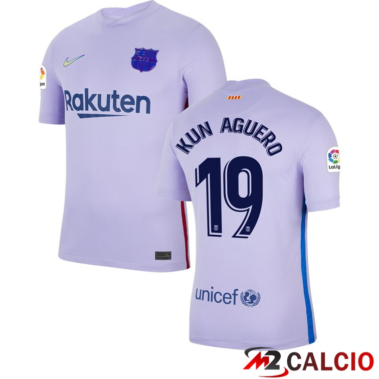 Maglia FC Barcellona (KUN AGUERO 19) Seconda Viola 2021/2022