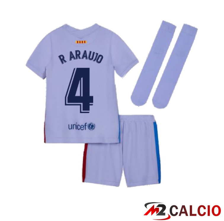 Maglia FC Barcellona (R ARAUJO 4) Bambino Seconda Viola 2021/2022