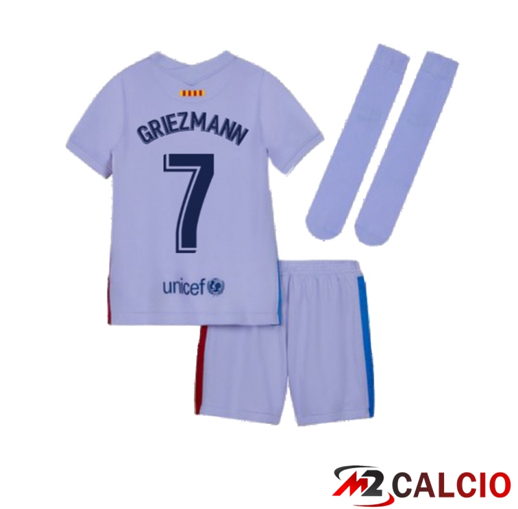 Maglia FC Barcellona (O. DEMBELE 7) Bambino Seconda Viola 2021/2022