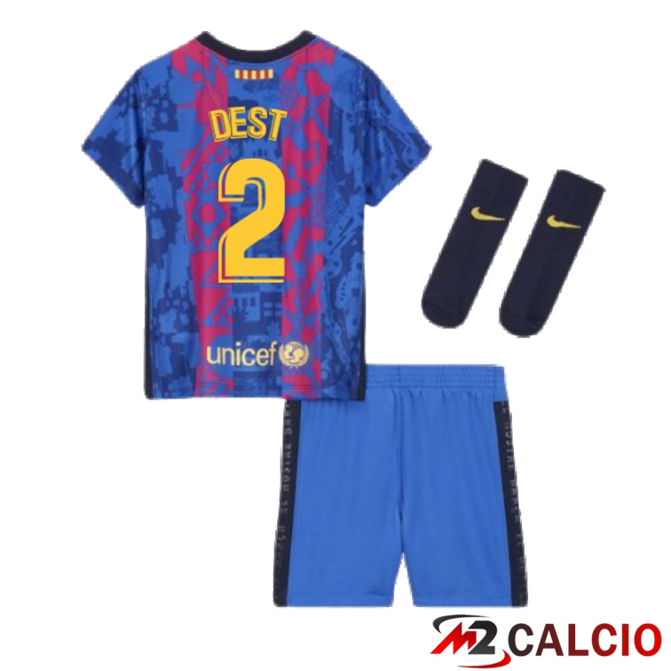 Maglia FC Barcellona (SERGIÑO DEST 2) Bambino Terza 2021/2022