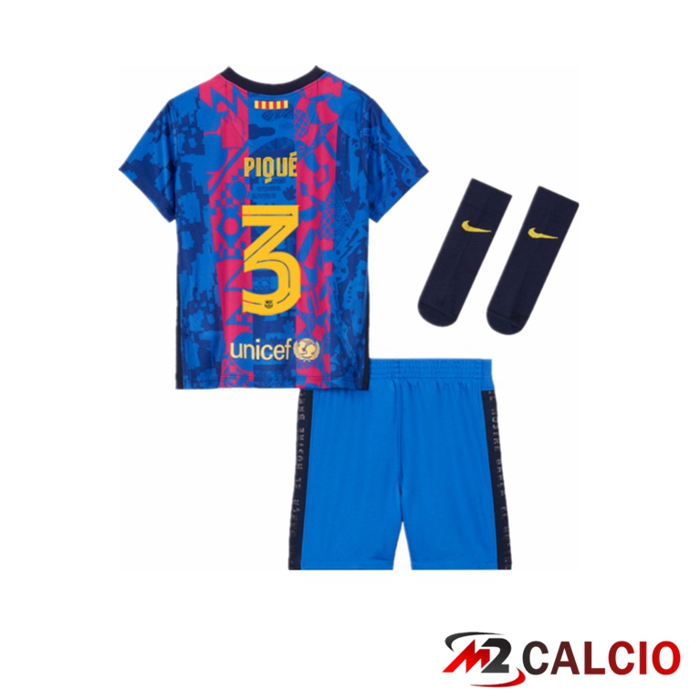 Maglia FC Barcellona (Pique 3) Bambino Terza 2021/2022