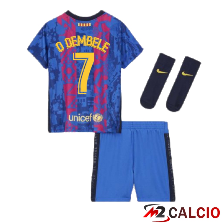 Maglia FC Barcellona (O. DEMBELE 7) Bambino Terza 2021/2022