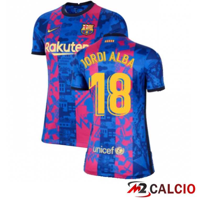 Maglia FC Barcellona (JORDI ALBA 18) Donna Terza 2021/2022