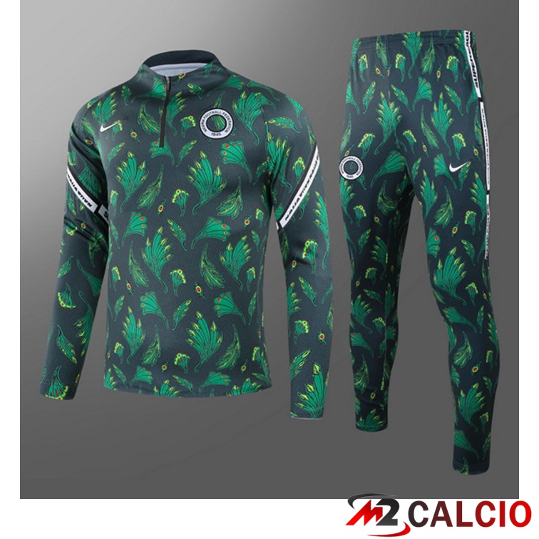 Tuta Calcio Bambino - Giacca Nigeria Verde Fonce 2021/2022