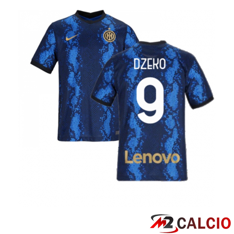 Maglia Inter Milan（DZEKO 9）Donna Prima Blu 2021/2022