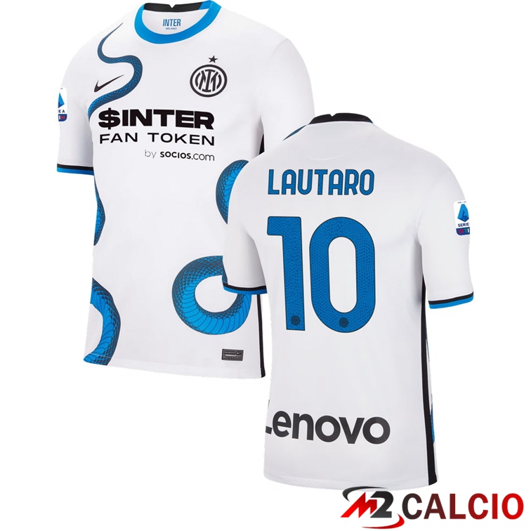 Maglia Inter Milan（LAUTARO 10）Seconda Bianco 2021/2022