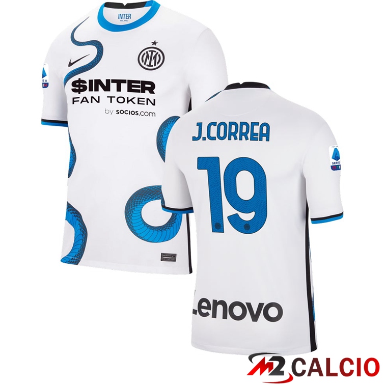 Maglia Inter Milan（J.CORREA 19）Seconda Bianco 2021/2022