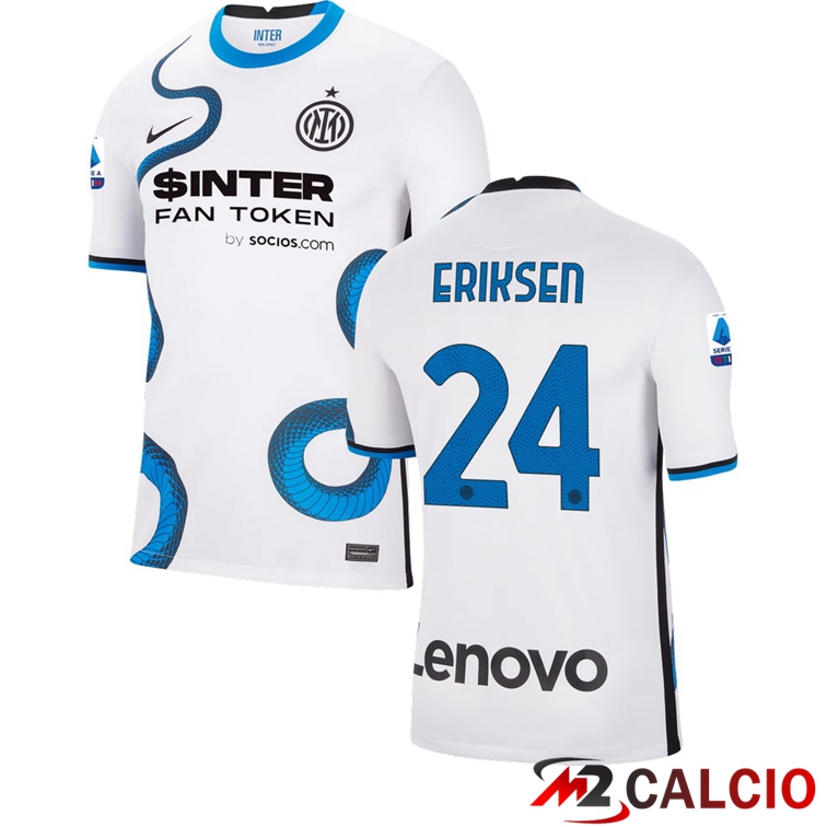 Maglia Inter Milan（ERIKSEN 24）Seconda Bianco 2021/2022