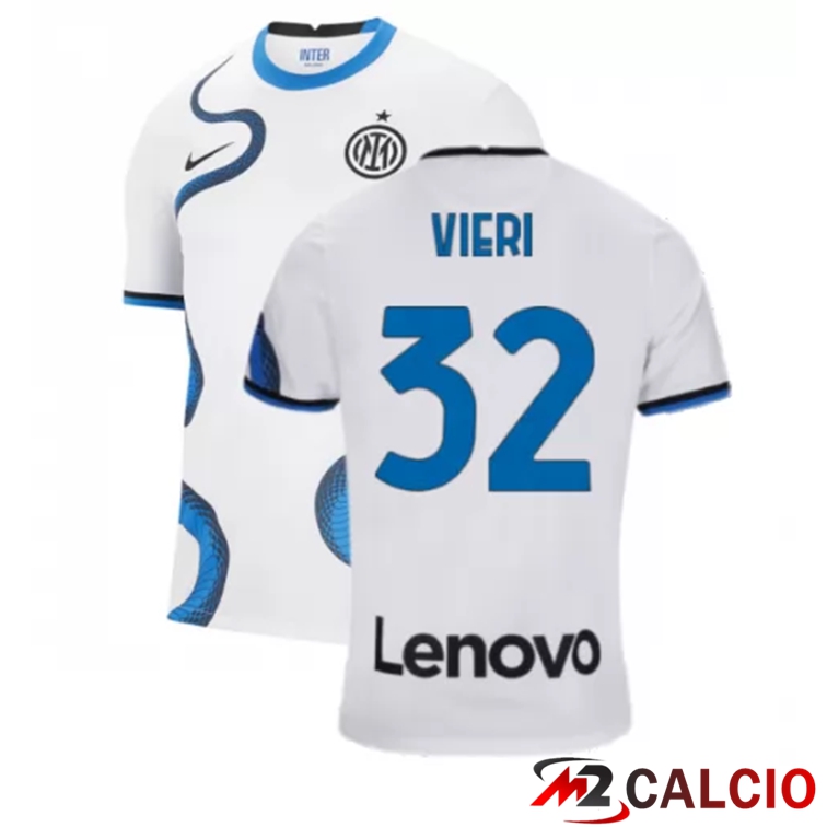 Maglia Inter Milan（VIERI 32）Seconda Bianco 2021/2022