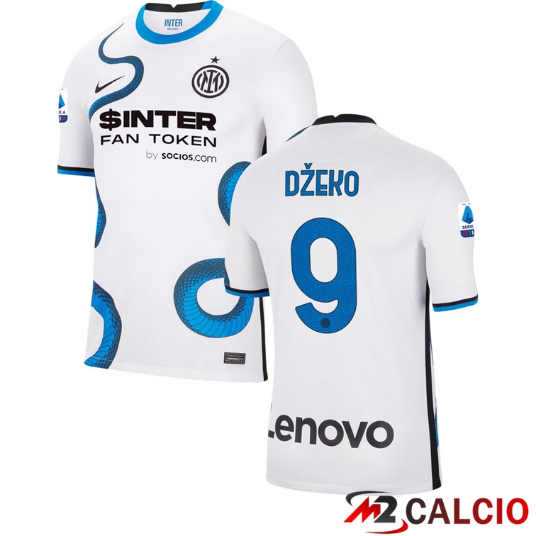 Maglia Inter Milan（DZEKO 9）Seconda Bianco 2021/2022