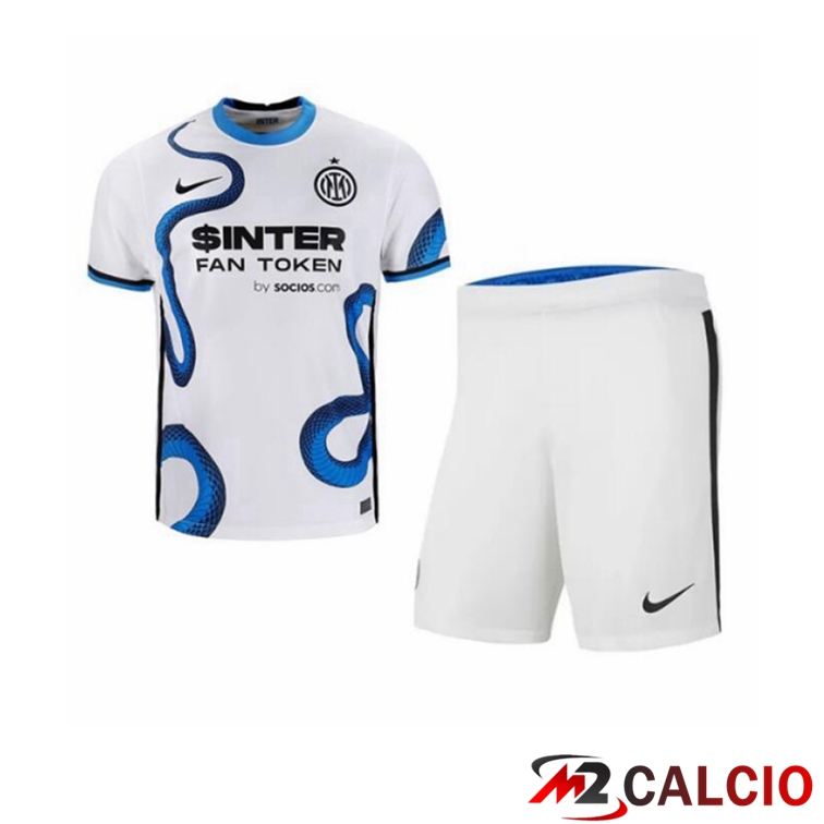 Maglie Calcio Inter Milan Bambino Seconda Bianco 2021/2022