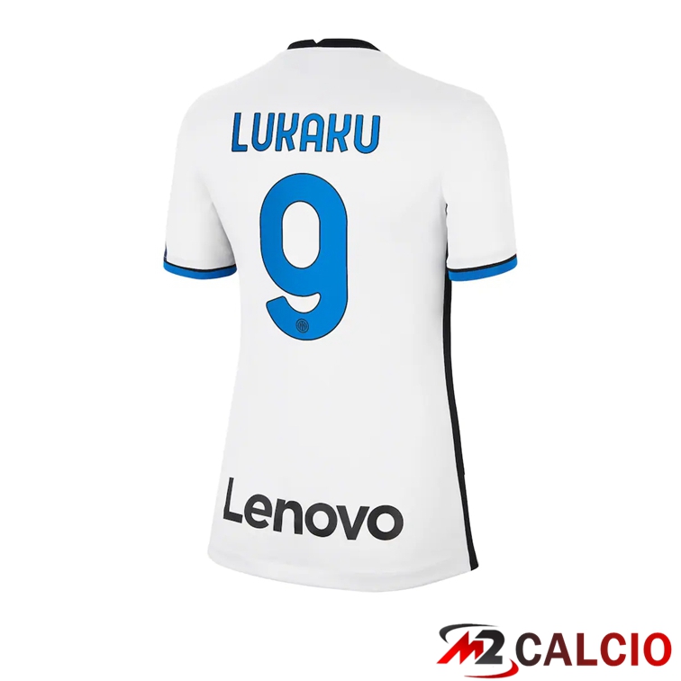 Maglia Inter Milan（DZEKO 9）Donna Seconda Bianco 2021/2022