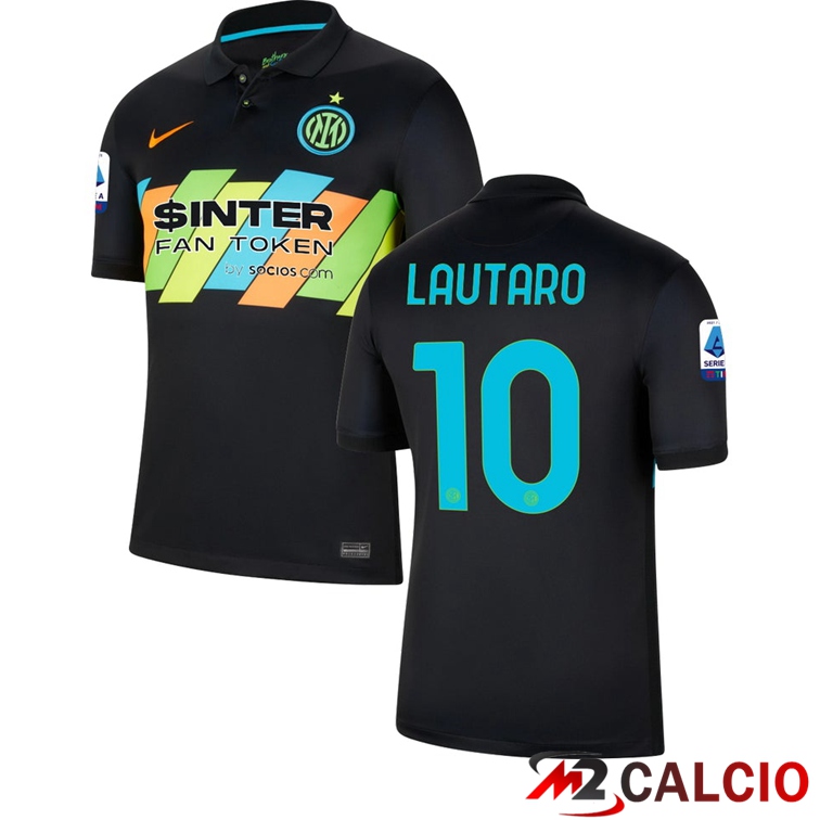 Maglia Inter Milan（LAUTARO 10）Terza Nero 2021/2022