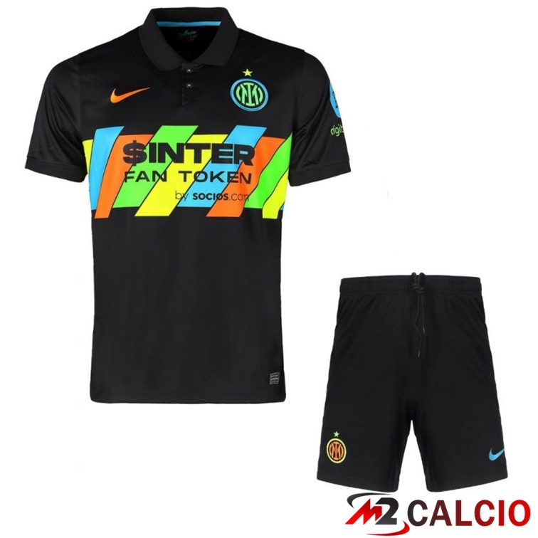 Maglie Calcio Inter Milan Bambino Terza Nero 2021/2022