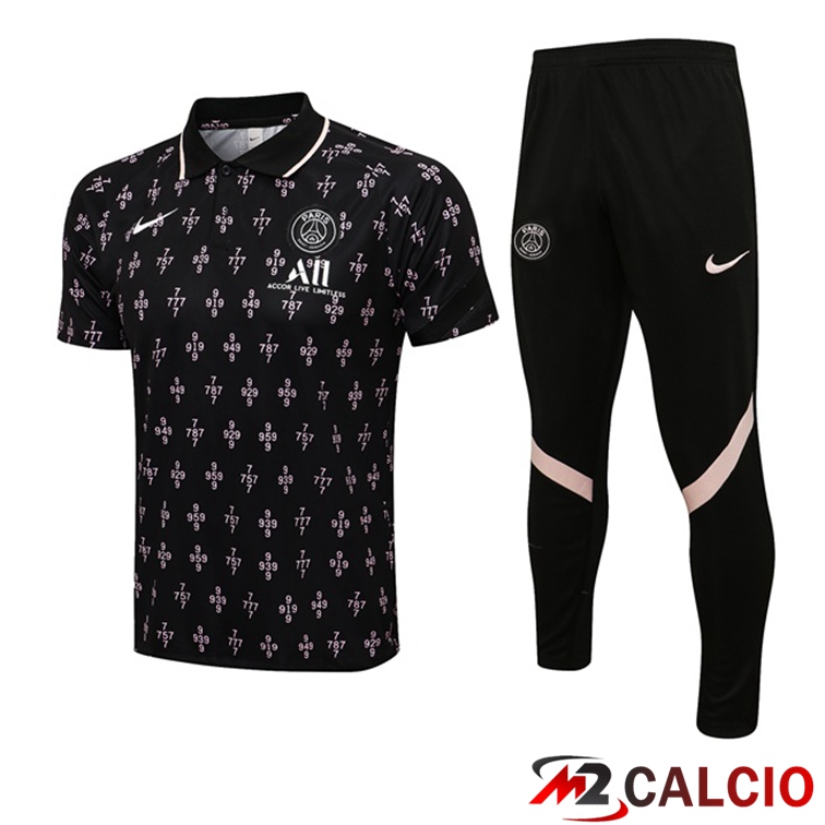 Maglia Polo Paris PSG + Pantaloni Nero 2021/2022