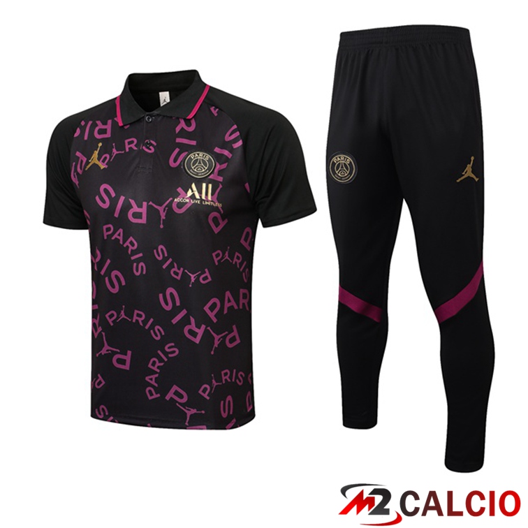 Maglia Polo Paris PSG + Pantaloni Nero Viola 2021/2022