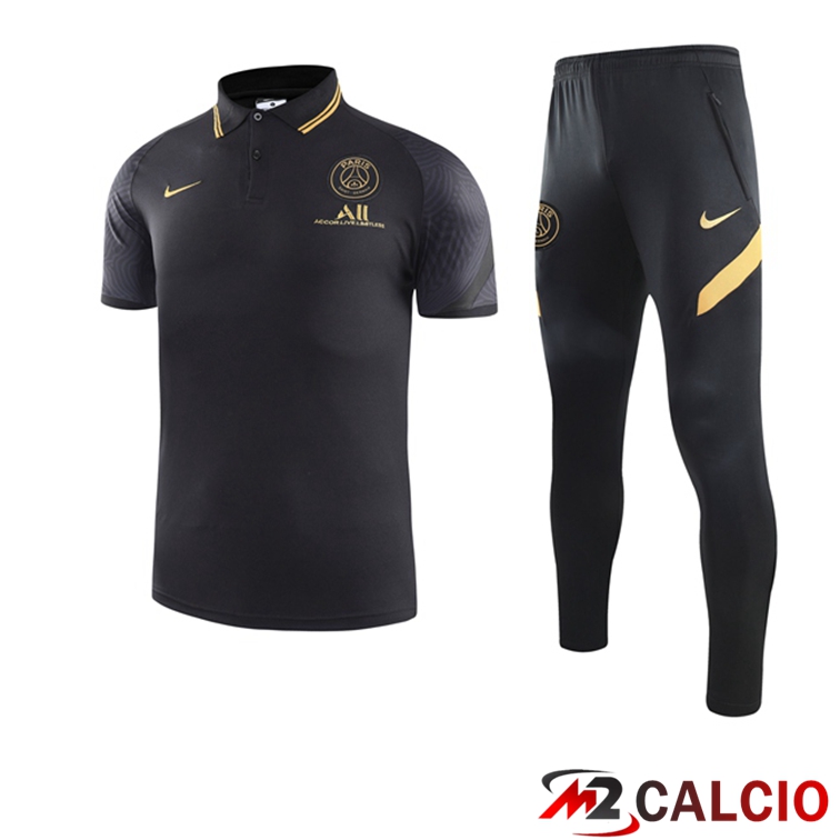 Maglia Polo Paris PSG + Pantaloni Nero 2021/2022