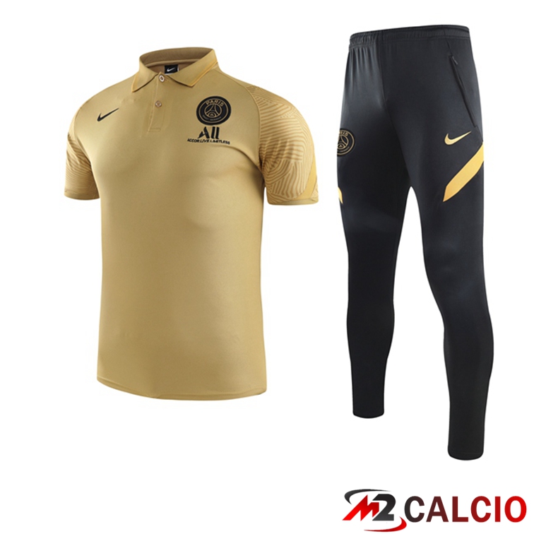 Maglia Polo Paris PSG + Pantaloni Giallo 2021/2022
