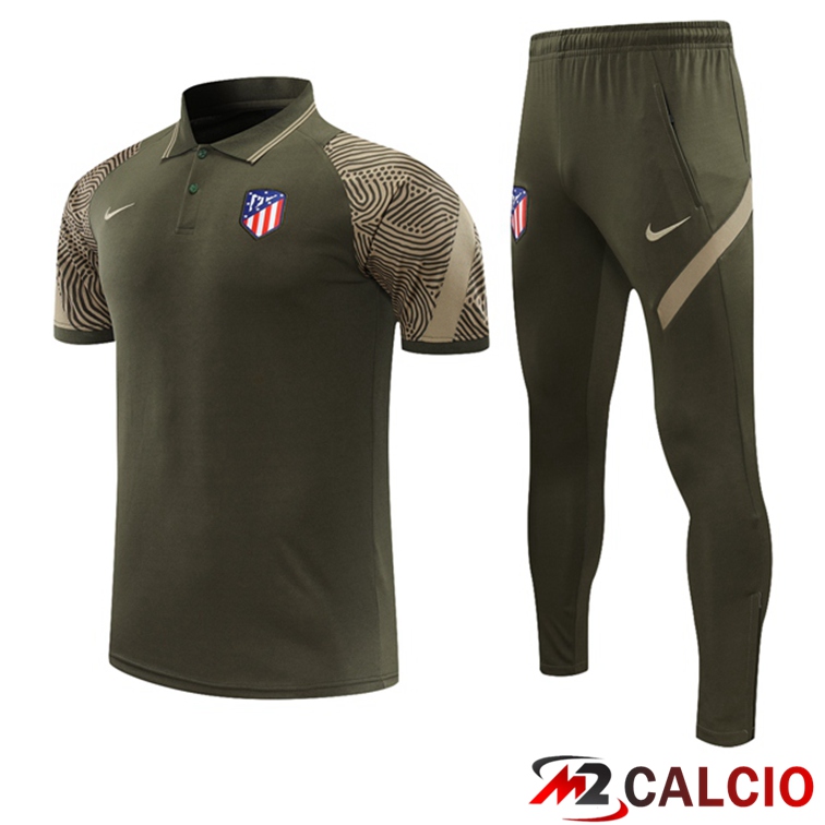 Maglia Polo Atletico Madrid + Pantaloni Verde Fonce 2021/2022