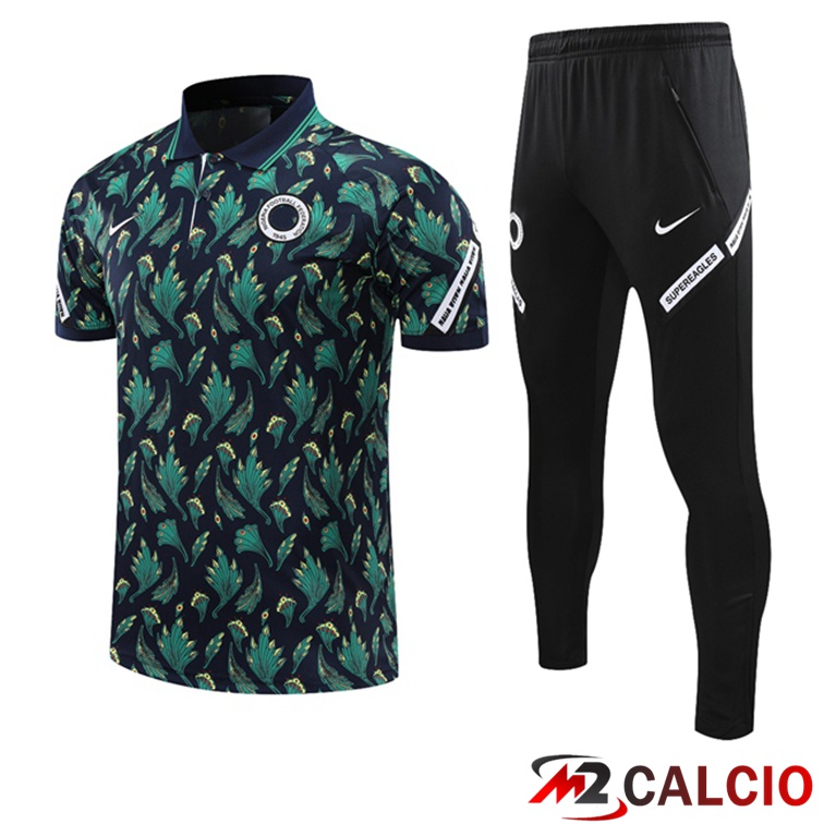 Maglia Polo Nigeria + Pantaloni Nero Verde 2021/2022