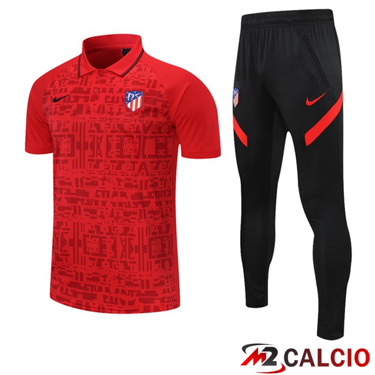 Maglia Polo Atletico Madrid + Pantaloni Rosso 2021/2022
