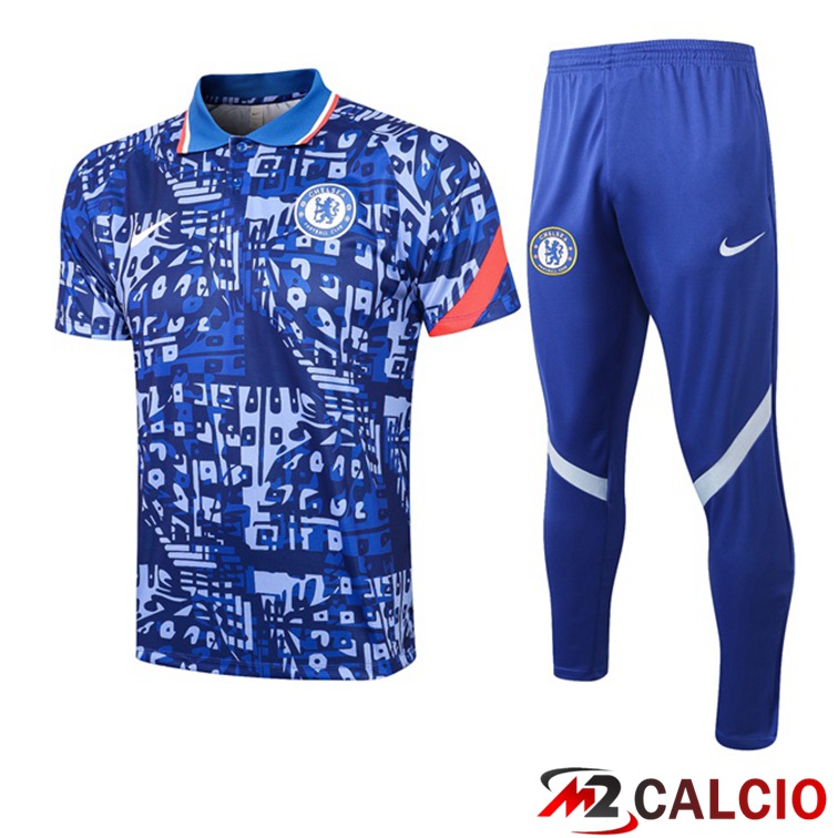 Maglia Polo FC Chelsea + Pantaloni Blu 2021/2022