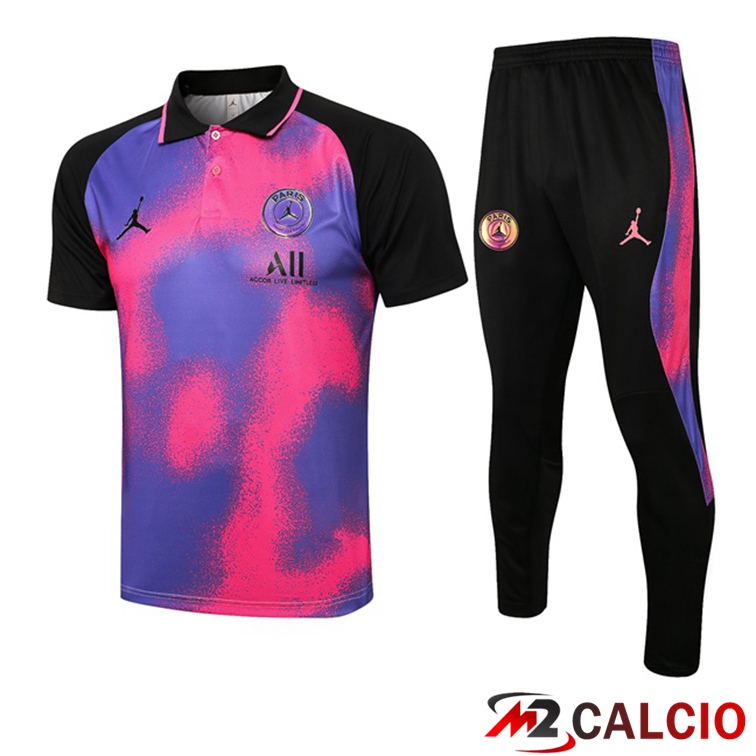 Maglia Polo Paris PSG + Pantaloni Viola Nero 2021/2022
