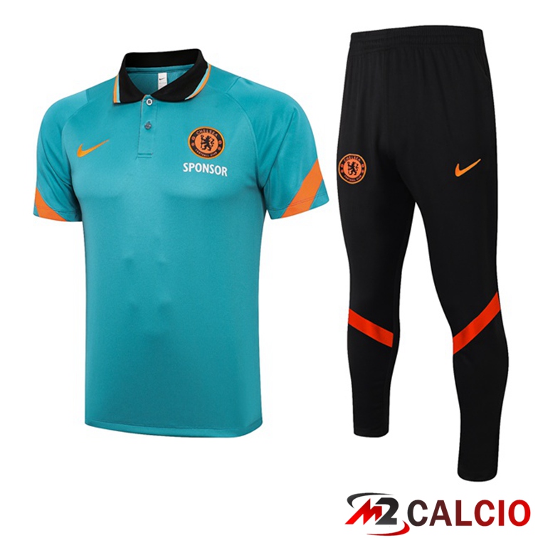 Maglia Polo FC Chelsea + Pantaloni Blu 2021/2022