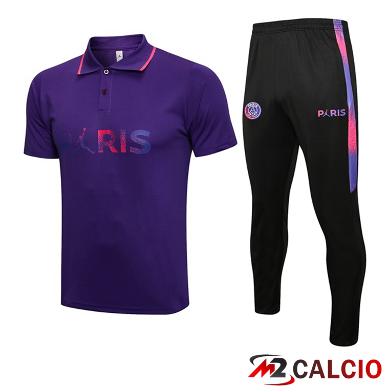 Maglia Polo Paris PSG + Pantaloni Viola 2021/2022