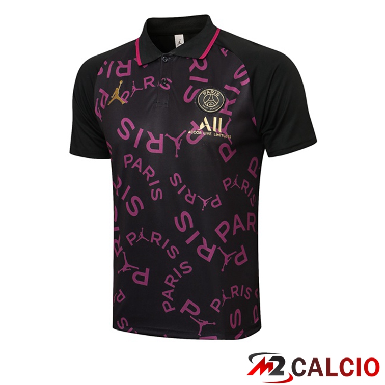 Maglia Polo Paris PSG Nero Viola 2021/2022