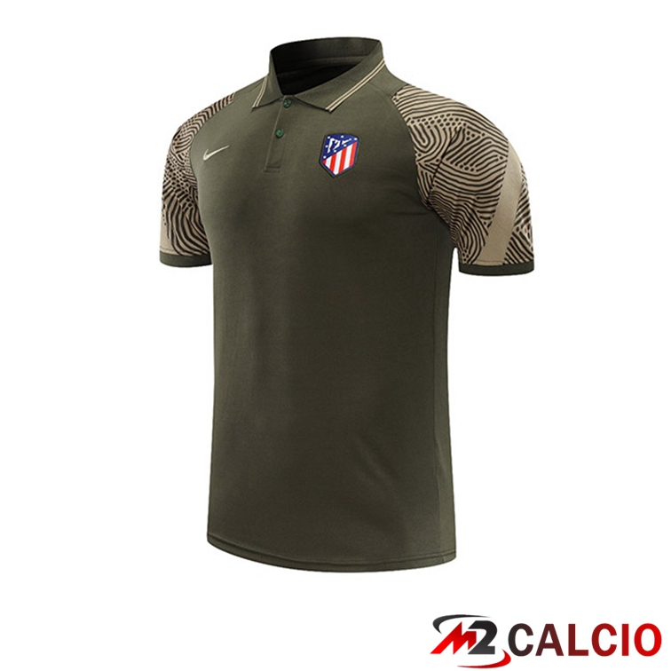 Maglia Polo Atletico Madrid Verde Fonce 2021/2022
