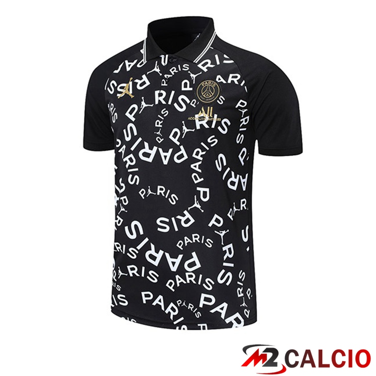Maglia Polo Paris PSG Nero Bianco 2021/2022