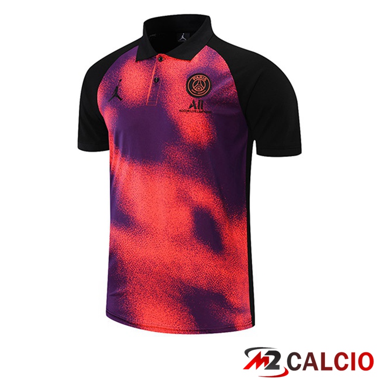 Maglia Polo Paris PSG Rosso Nero 2021/2022