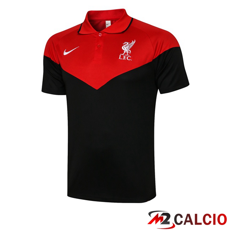 Maglia Polo FC Liverpool Nero Rosso 2021/2022