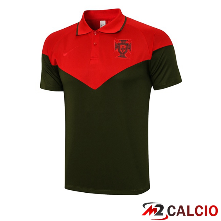 Maglia Polo Portogallo Rosso Verde 2021/2022