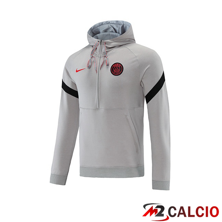 Felpa Cappuccio Paris PSG Grigio 2021/2022