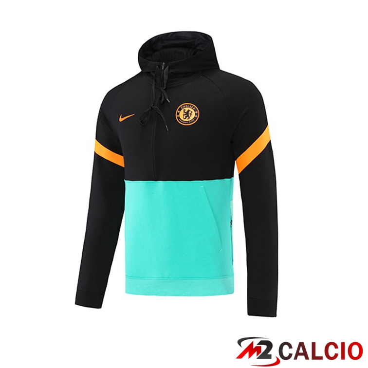 Felpa Cappuccio FC Chelsea Nero Verde 2021/2022