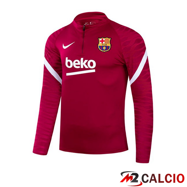 Felpa Allenamento FC Barcellona Rosso 2021/2022