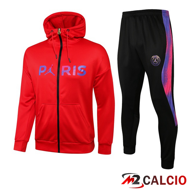 Giacca Con Cappuccio Tuta Jordan PSG Rosso 2021/2022
