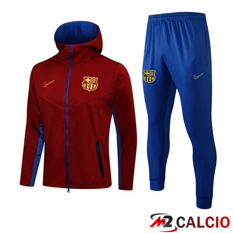 Giacca Con Cappuccio Tuta FC Barcellona Rosso 2021/2022