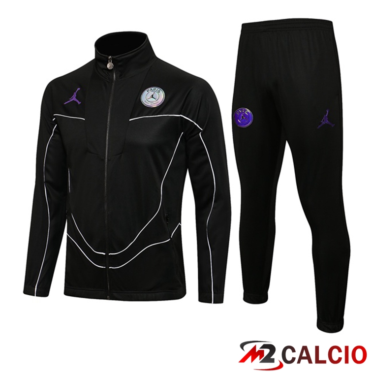 Insieme Tuta Calcio - Giacca Jordan PSG Nero 2021/2022