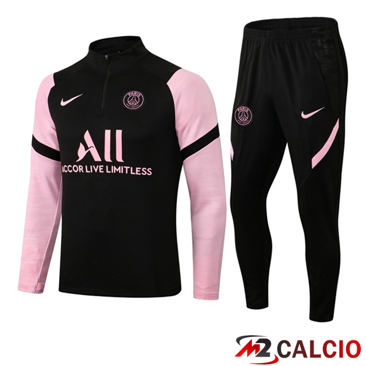Insieme Tuta Calcio Paris PSG Nero Rosa 2021/2022