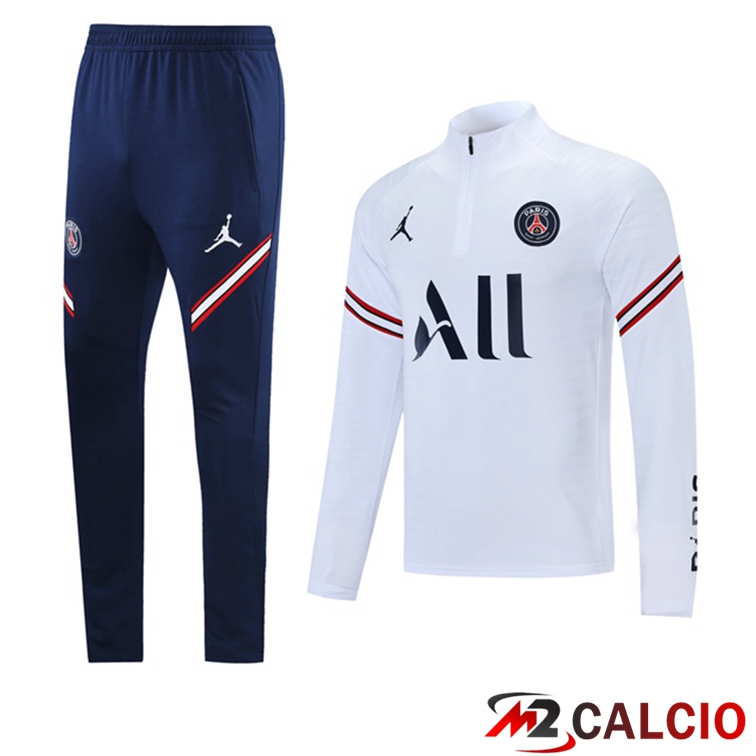 Insieme Tuta Calcio Jordan PSG Bianco 2021/2022