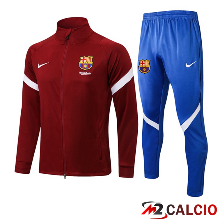 Insieme Tuta Calcio - Giacca FC Barcellona Rosso 2021/2022