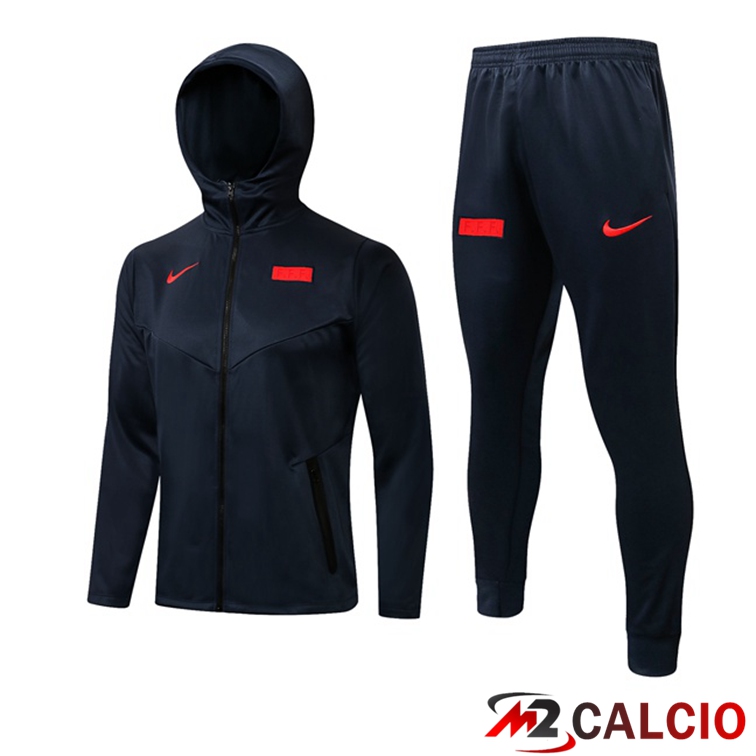 Giacca Con Cappuccio Tuta Francia Blu Reale 2021/2022