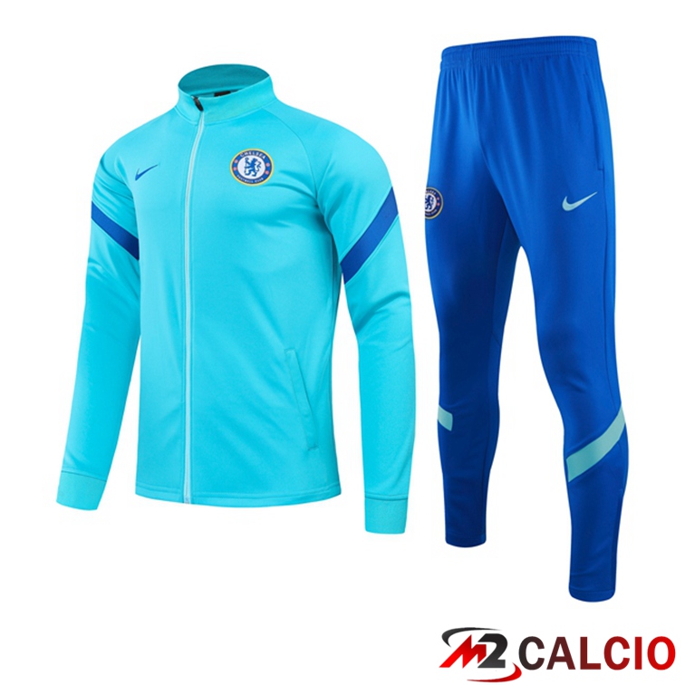 Insieme Tuta Calcio - Giacca FC Chelsea Azzurro 2021/2022