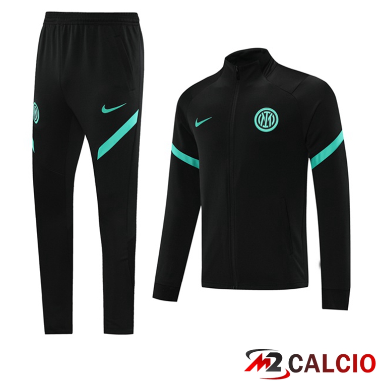Insieme Tuta Calcio - Giacca Inter Milan Nero 2021/2022