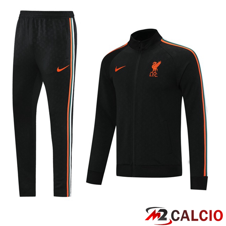 Insieme Tuta Calcio - Giacca FC Liverpool Nero 2021/2022
